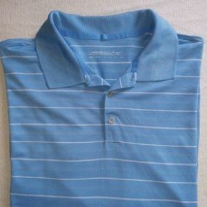 Blue/White Striped Nike Golf Polo XXL